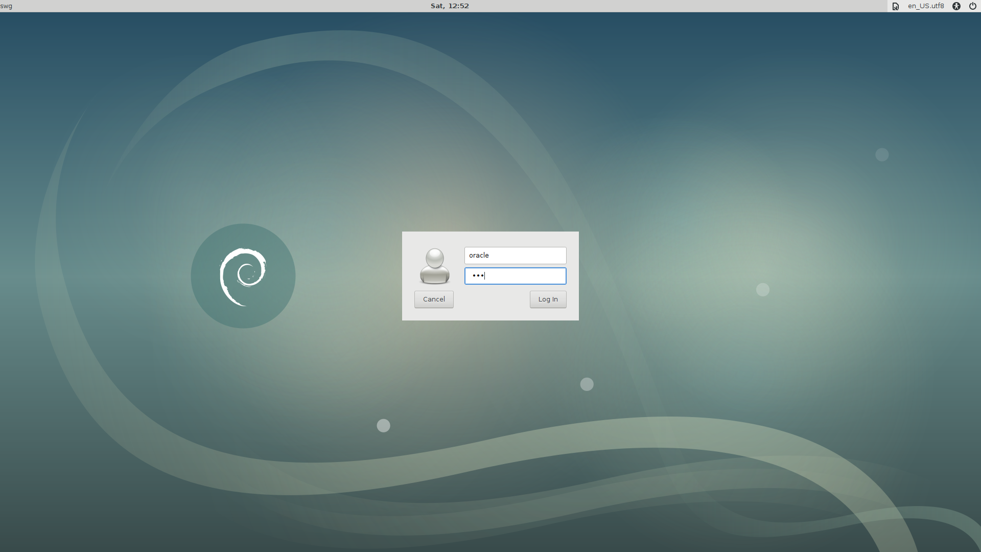 Login as oracle